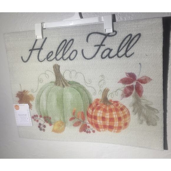 Perfect Harvest Fall Doormat Rug Pumpkins Indoor/Outdoor 18”x24”New - Picture 1 of 3